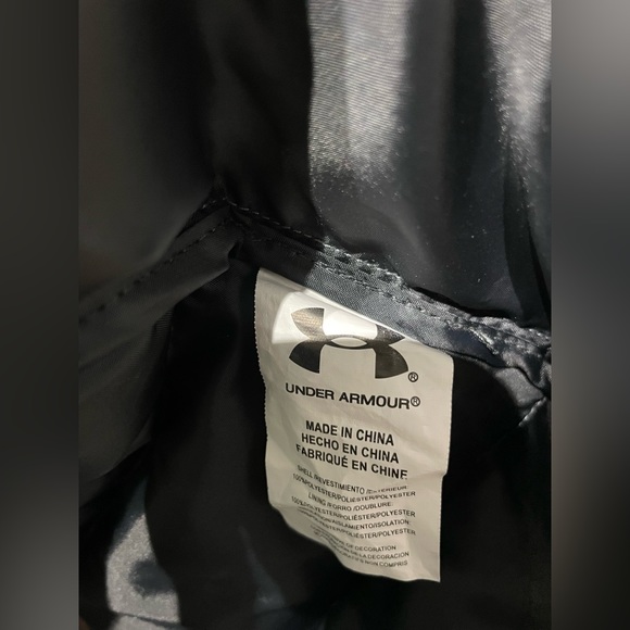 Under Armour UA Kids Gray Hooded Pronto Puffer Jacket Synthetic Fill Size XL - Picture 10 of 10